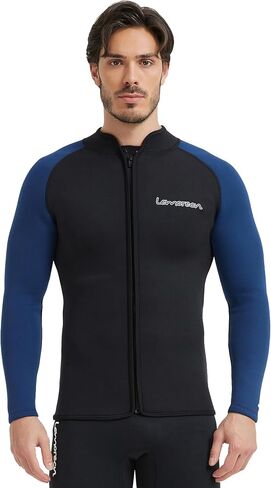 Lemorecn Wetsuit Top Men 3mm and 2mm Wetsuit Jacket Neoprene Long Sleeve for Water Sports in Kuwait