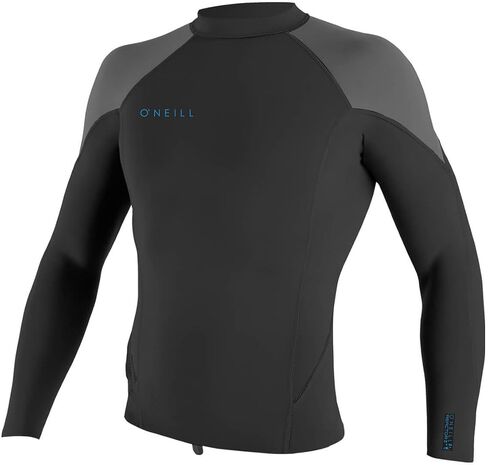 Youth Reactor-2 1.5/1mm Long Sleeve Wetsuit Top, Black/Graphite/Cool Grey, 12 in Saudi Arabia