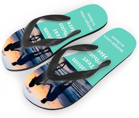 Custom Flip Flops Slides for Women Men Personalized sandal Slippers with Photo Text Bathroom Beach Indoor Outdoor Sandals in Saudi Arabia