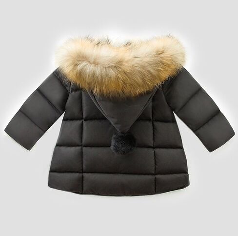Baby Boys Winter Down Jacket Kids Hooded Down Coats Warm Parka with Faux Fur Trim Children Clothes 6M-5Y in Saudi Arabia
