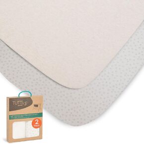 Premium Bassinet Sheets (2 Pack) - Soft & Breathable Bamboo Jersey, Double-Strength Bedside Sleeper Sheets, Fits Mattresses from 20.8 x 31.5 in to 23.6 x 35.4 in (Run Wild)