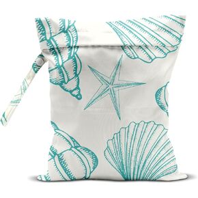Wet Dry Bag, Wet Bag for Swimsuit, Travel, Beach, Pool, Diapers, Dirty Yoga Gym Clothes, Makeup Bag, Summer Shell Vacation Essentials