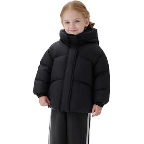 marc & janie Baby Girls Long Sleeve Hooded Down Jacket Zipper Warm Outerwear Ultralight Breadsuit Tops 241197