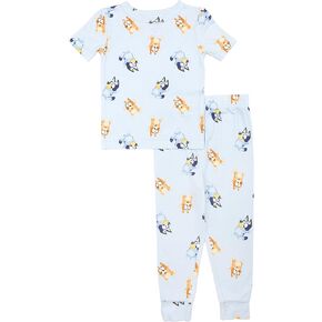 Bluey Baby Boys' 2-Piece Viscose Snug-fit Pajama Set, Soft & Cute for Kids