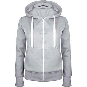 Muyise Women's Full Zip Up Hoodies Long Sleeve Color Block Hooded Sweatshirts Jackets Casual Lightweight Coat with Pockets