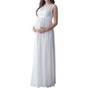 Maternity Dress for Photoshoot Lace Evening Party Gown for Baby Shower Pregnant Photography Props Long Maxi Dress