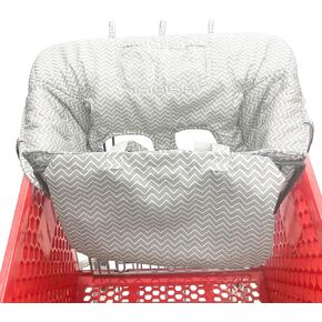 Multifunctional 2-in-1 Baby Shopping Cart Cover Children Highchair Cover with Thickened Soft Cushion Transparent Phone Holder for Boys Girls