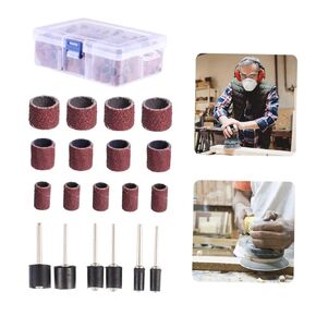252pcs Drum Sander Kit Durable Sanding Bands Mandrels for Rotary Tools for Woodworking Polishing and Curved Edges Easy Installation Great Compatibility