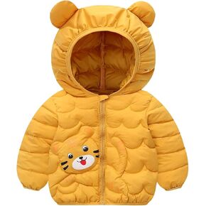 Toddler Kids Baby Boys Girls Winter Down Coats Cute Bear Ears Coats with Hoods Cartoon Toddler Jacket Size 6 Boy