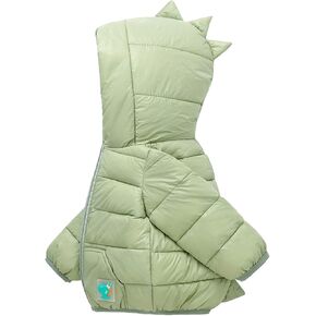 Toddler Kids Baby Boys Girls Winter Warm Solid Dinosaur Padded Coats Outerwear Hooded Jacket Toddler Light Jacket