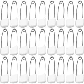 100pcs Diaper Pins Baby Safety Pins - 2.1" Plastic Head Baby Pins with Safe Locking Closures for Cloth Diapers Heavy Duty