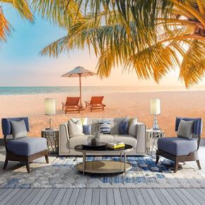 Dream Summer Nature Tree Tree 3D خلفية جدارية ، عطلات الرمال الرمال شاطئ الشمس ، صور جدارية ، جدارية ، صورة عالية الجدارية لغرفة المعيشة غرفة نوم الأريكة 169 "بواسطة 118"