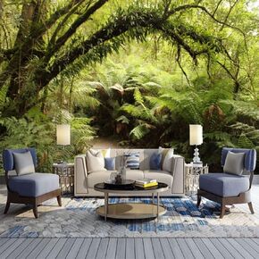 Tropical Rain Forest 3D Mural Wallpaper, Brightly Light Woods Photo Mural Wallpapers, Mural HD Photo for Living Room TV Sofa Bedroom 169" by 118"