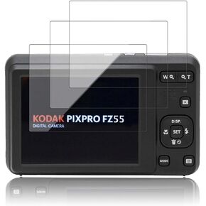 [3 Pack] Screen Protector for KODAK PIXPRO FZ55, HD Tempered Glass,9h Hardness,Scratch,Anti-Fingerprin,Tempered Glass Film Guard for KODAK PIXPRO FZ55