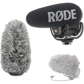 Rode VideoMic Pro+ Camera-Mount Shotgun Microphone with Rode DeadCat VMP+ Furry Wind Cover for VideoMic Pro+