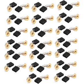 IIVVERR 20 Pairs 7x16.5x18mm Carbon Brushes Power Tool for Electric Hammer Drill Motor (20 Pares de 7x16.5x18mm Herramienta de Pinceles de Carbono para Martillo de Taladro Eléctrico