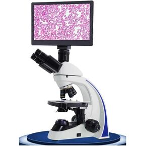 Microscope Kit 40X-1000X Lab Biological/Trinocular Microscope Set with USB 5MP/14MP HDMI Camera /9 inch HD Monitor Microscope Lens Adapters(Set 4 14MP Camera)