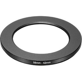 PATIKIL Step Down Ring Adapter 58mm to 49mm, Filter Step-Down Rings Camera Lens Filters Metal Ring Digital for ND IR DSLR Lenses, Black