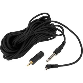 Fotodiox 3.5mm Male TS Plug to Male Flash PC Sync Cord 20ft (6M) Cable with 3.5mm to 6.3mm Jack Adapter for Studio Strobe Trigger Camera Lighting