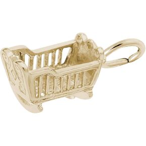 Rembrandt Baby Cradle Charm - Metal - 10K Yellow Gold