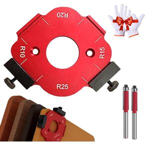 قالب قوس القطع R trimmer R angle ، قالب دائرة نصف قطرها أجهزة التوجيه ، قوالب أجهزة التوجيه للنجارة الخشبية ، مجموعة دليل القوس 8-in-1 (R10-R50) ، طالب زاوية C (قوس صغير) in Kuwait