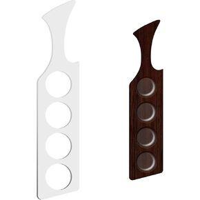 قالب مجداف الطيران الأكريليك ، قوالب توجيه نبيذ طيران لرجال الخشب 16.9x3.5x0.2 بوصة قالب رحلة بيرة واضحة