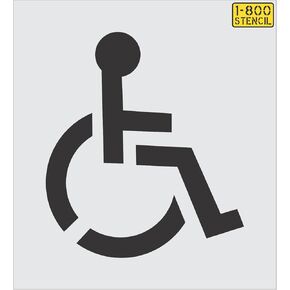 21.5" Handicap Stencil - 1/16" (.063") Light-Duty LDPE
