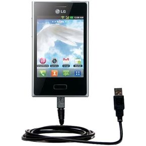 Hot Sync and Charge Straight USB Cable for The LG Optimus L3 – Charge and Data Sync with The Same Cable. Built TipExchange Technology
