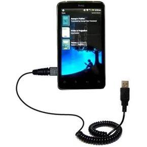 Unique Coiled USB Charge and Data Sync Cable for The HTC Kingdom – Charging and HotSync Functions with one Cable. Built with TipExchange