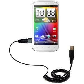 Unique Coiled USB Charge and Data Sync Cable for The HTC Runnymede – Charging and HotSync Functions with one Cable. Built with TipExchange