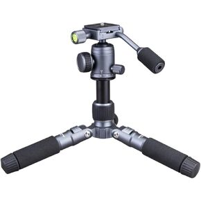 Tabletop Tripod Aluminum Alloy 5 Sections for Cameras 20Inch Height with Panning Handle and 360 Degree Rotation Head