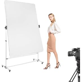 79.2 x 58.8 Inch Photography Light Diffuser, Photography Light Diffuser Panel with 360 Degree Rotatable Frame and 4.9-9.8 Feet Height Adjustable Support Stand & 4 Casters for Studio Lights