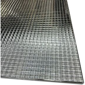 KastLite Para-Lite 1 Parabolic Louver Ceiling Light Cover - Visual Comfort Overhead Lamp Diffuser | 23-11/16" x 47-11/16" | 5/8" × 5/8" × 7/16" Cell Size | Silver Polystyrene Panels, Grid-Style, 2-Pk