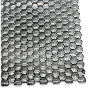 Kastlite para -lite 6 غطاء مصباح سداسي سداسي مكافئ - راحة مرئية العسل العسل النفقات العليا للنشر - 23.75 "× 47.625" لوحات ، 3/4 "× 3/4" × 1/2 "حجم الخلية ، بوليسترين الفضة ، 2 -PK
