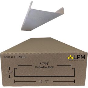 غلاف 4 قدم حول غلاف الضوء Diffuser 8 1/8 "" W x 1 7/8 "" H X 47 7/8 ″ L (بين الخطاف = 7 7/16 "") (TF-208B) ، PRISMATAC