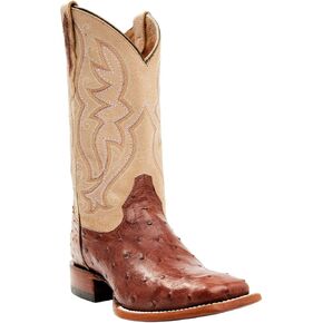 Shyanne Women's Olivia Exotic Ostrich Quill Western Boot Broad Square Toe - Beswfa22l5