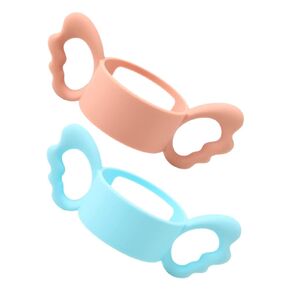 TOYANDONA 2Pcs Wide Mouth Milk Bottle Grip Handles Creative Silicone Handles for Nursing Bottles Durable Flexible Design for Independent Feeding Adorable Shape for Fun Feeding