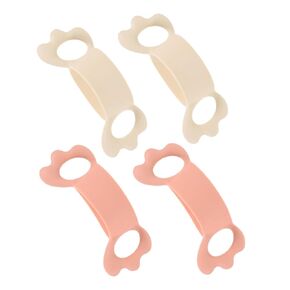 4Pcs Wide Neck Bottle Handles Silicone Grips for Easy Feeding Compatible with Bottles Easy to Clean and Install for Milk Feeding