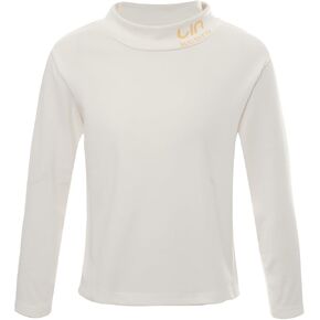 Aislor Toddler Boys Girls Solid Thermal Underwear Top Letter Print Mock Neck Long Sleeve Athletic T-Shirts Undershirt