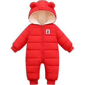 Romper Warm Snowsuit Hooded Down Boys Coat Jumpsuit Outwear Girls Jacket Baby Padded Boys Coat&jacket Size 8 Snow Bib