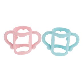 2Pcs Bottle Handle Food Grade Silicone for Fits Bottles Adorable Design Safe Flexible for Newborns