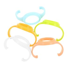5pcs Ergonomic Bottle Handles for Wide Neck Feeding Non for Self Feeding Dishwasher Safe for Daycare and Home Use