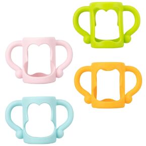 Vaguelly 4 pcs Silicone Feeding Bottle Handles Grip Bottle Grip with Comfortable Design Easy to Install for Hands