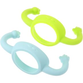 TOYANDONA 2pcs Newborn Bottle Handles Ergonomic Silicone Design for Bottle Support Portable and Leak for Independent Drinking Transition