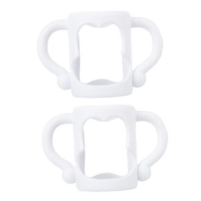 Yardwe 2Pcs Silicone Feeding Bottle Handle Design for Milk Bottles Non for Comfortable Use Easy to Install and Clean and