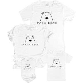 The Spunky Stork Family Mama Papa Bear Bear مطابقة Tshirt للأمهات والآباء