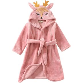 Baby Plush 𝐁ath𝗿obe Cute 𝐂artoon Animal 𝗥obe Unisex Boys Girls Flannel Hooded Fleece 𝗡ight𝐠own Infant Boy Clothes