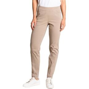 SLIM-SATION Womens Golf Apparel - Women's Regular Pull-On Straight-Leg Pant with Pockets (Stone,14) in Kuwait