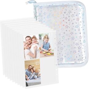 Zipper Binder Photo Album Kpop Photocard Holder with Card Slots Elegant Design Capacity for Organizing Photos and Postcards for Collectors and School Use