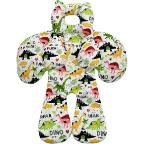 Baby Toddler Stroller Pillow for Newborn, Infant Car Seat Insert Carseat Sleeping Cushion, 2-in-1 Body Ultra-Soft Comfort Support